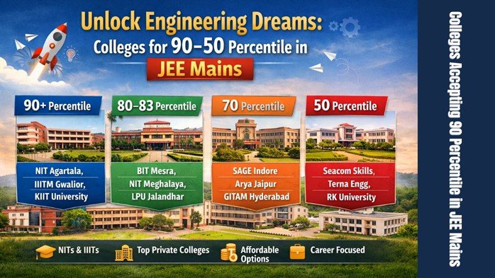 Colleges Accepting 90 Percentile in JEE Mains